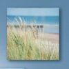 Bild Meerzeit Leinwand mit Gräsern 30 x 30 cm