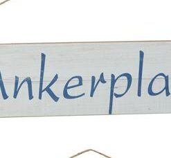 2 Bilder Ankerplatz und Lieblingsplatz 60 x 10 cm