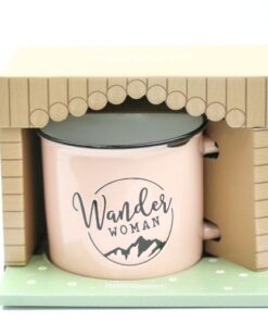 Vintage Becher Bergglück Wanderwoman