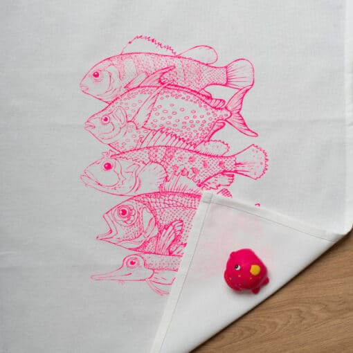 Geschirrtuch 5 Fische Pink