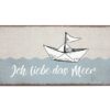 Schild Metall Ich liebe das Meer
