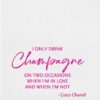 Geschirrtuch I only drink Champagner