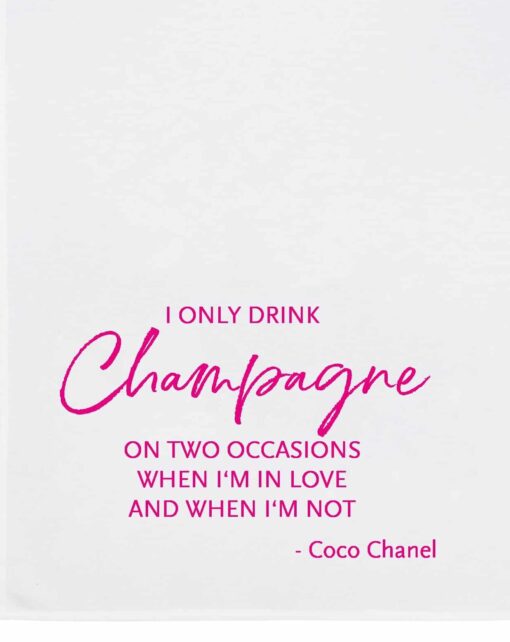 Geschirrtuch I only drink Champagner