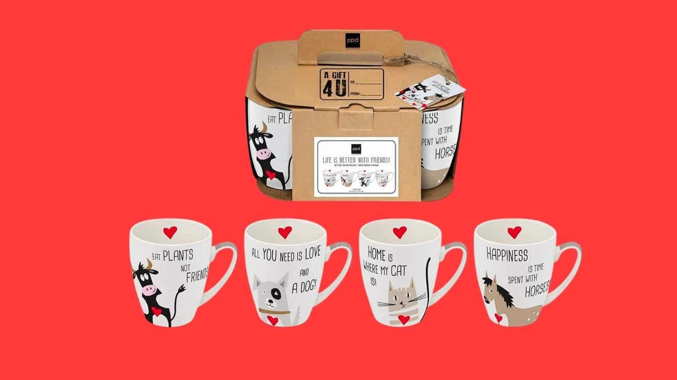 Tiertassen Geschenkset 4-er