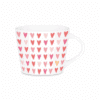 Espressotasse mit roten Herzen