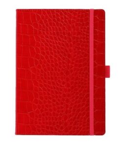 Majoie Notizbuch A5 Slim Line Kroko Rot