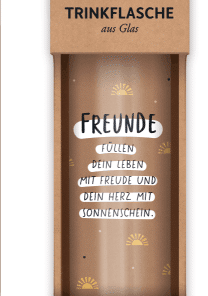 Glas-Trinkflasche Freunde Verpackung