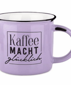 Becher Vintage Kaffee macht glücklich