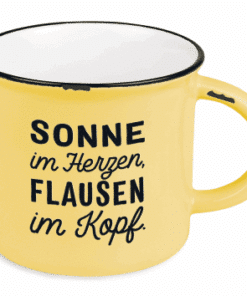 Vintage Tasse Sonne im Herzen