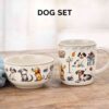 Set Tasse und Müslischale Hunde