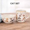 Katzenset Tassse und Müslischale