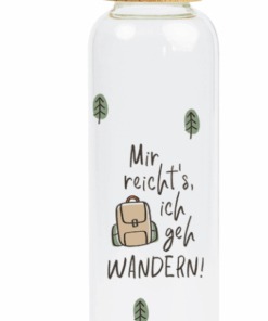 Glas-Trinkflasche Wandern!