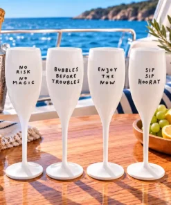 Glas mit Druck 4 Motive CHEERS No. 1 SAY IT IN STYLE 4er-Set
