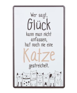 Schild rechteckig Katzenbande Glück