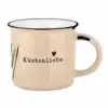 vintage Becher Küstenliebe Beige