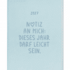 Terminplaner Lederlook hellblau Notiz an mich