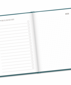 Alternative view of Terminplaner Lederlook 2027 Hellblau Notiz